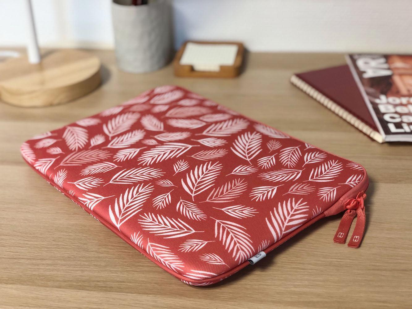 Housse pour MacBook Pro 14" - Pattern ²Life Botanic Rouge-3