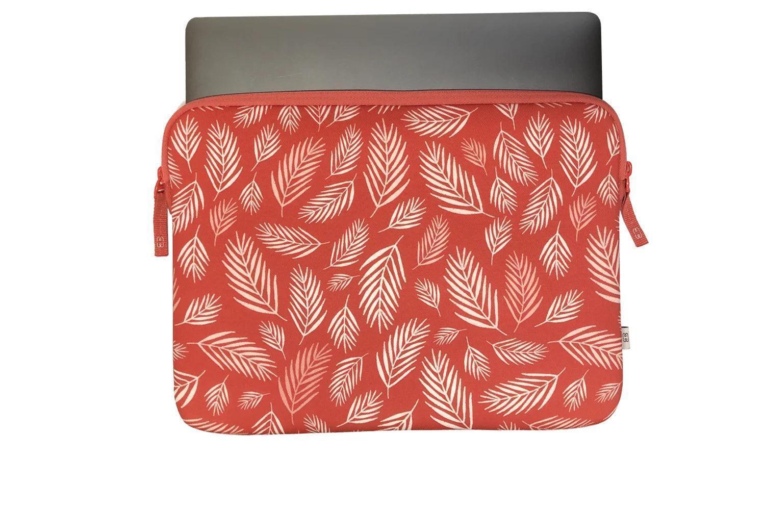 Housse pour MacBook Pro 14" - Pattern ²Life Botanic Rouge-1